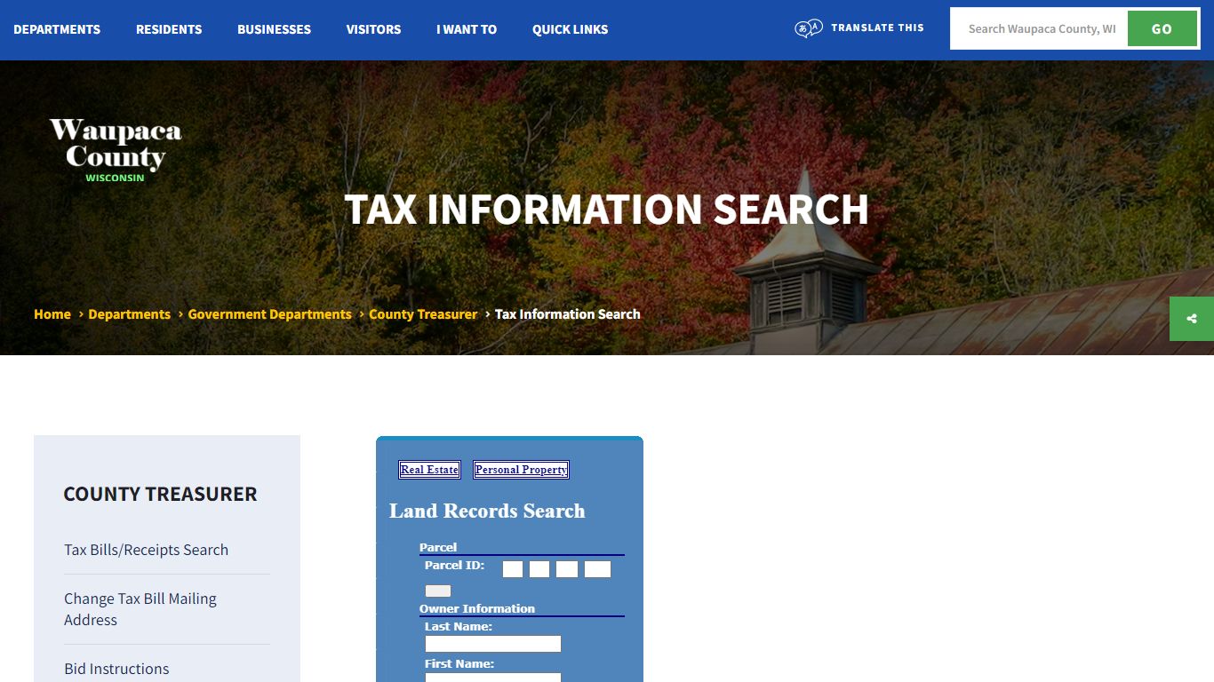 Tax Information Search - Welcome to Waupaca County, WI